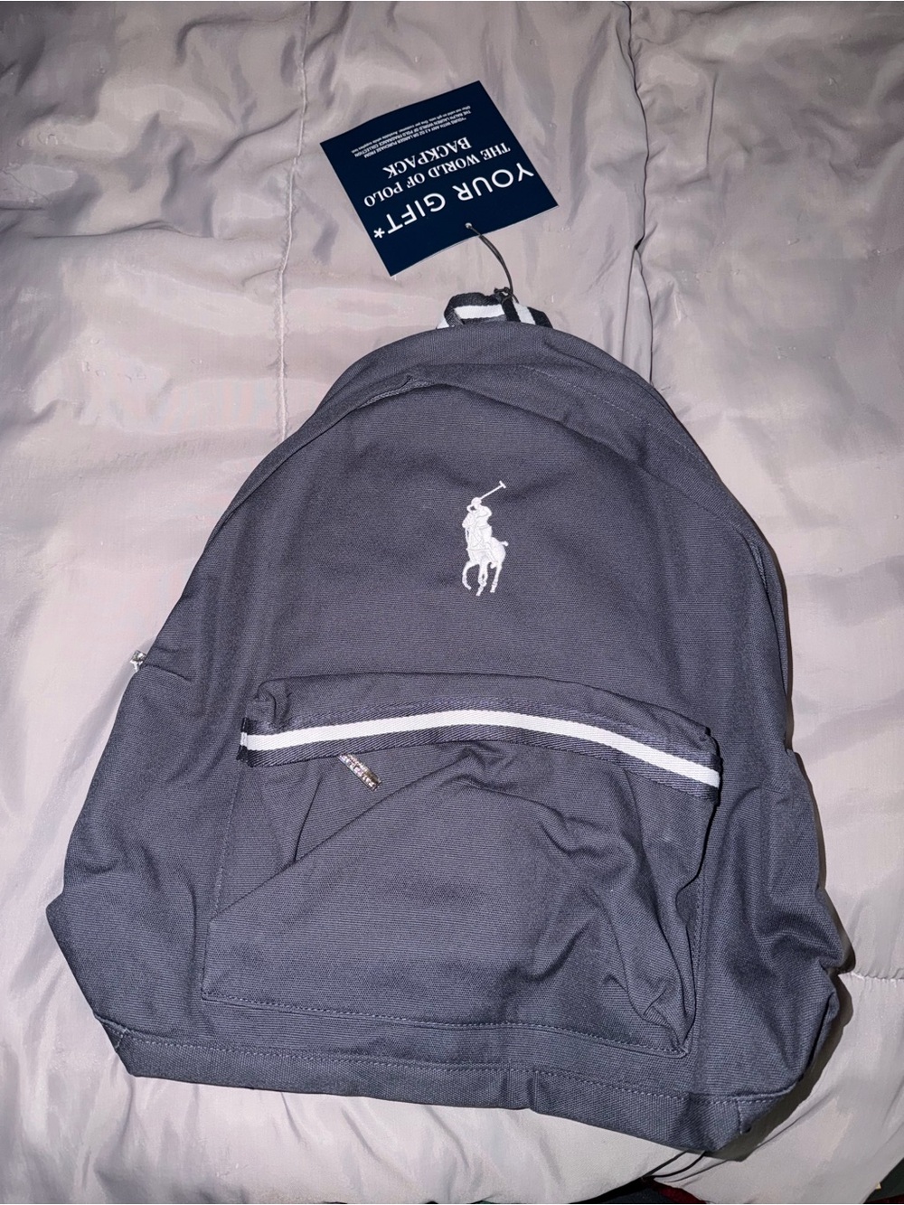 Polo by Ralph Lauren Navy Backpack with White Polo Logo